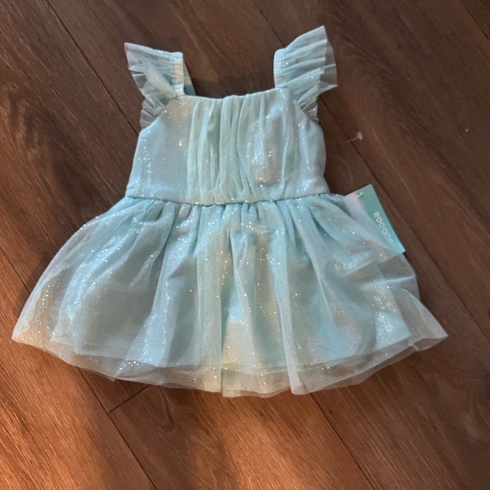 NWT Rococo baby blue sparkly dress